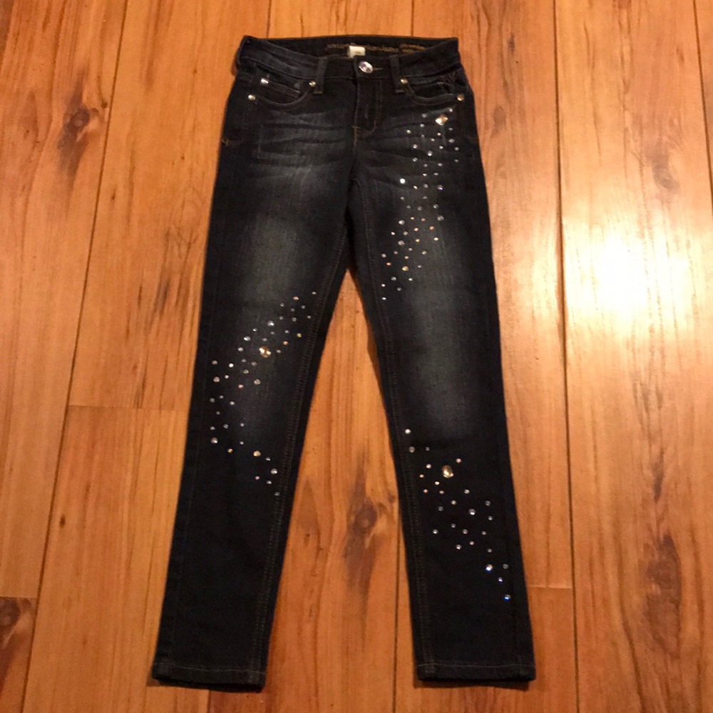 Never worn Justice Premium rhinestone jeans